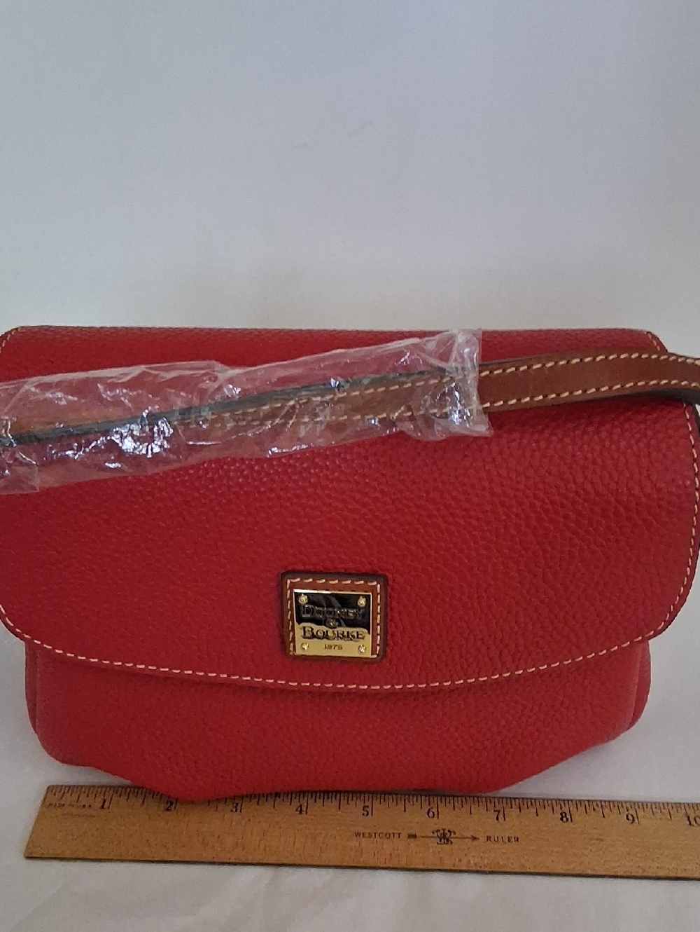 Dooney & Bourke Red Tomato Peddle Leatger Handbag Purse NEW NWT